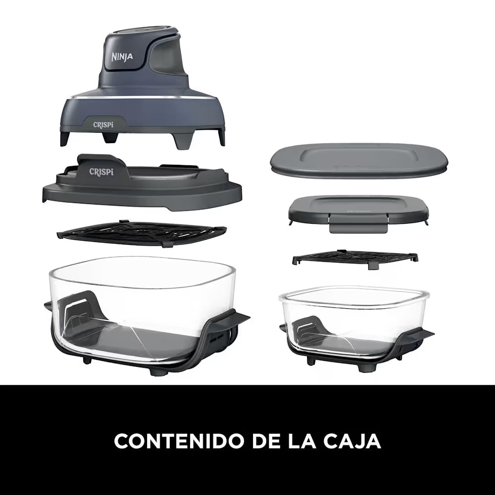 Freidora de aire portátil de cristal Ninja CRISPi (Pack 5 recipientes)